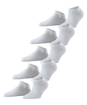 Esprit Solid 5er-Pack Damen-Sneakersocken Weiß