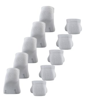 Esprit Solid 5er-Pack Damen-Sneakersocken Weiß