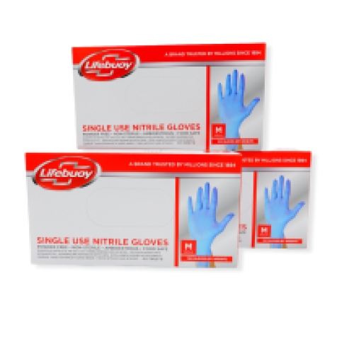 Lifebuoy (Unilever) Nitril-Handschuhe blau (100 Stk.)
