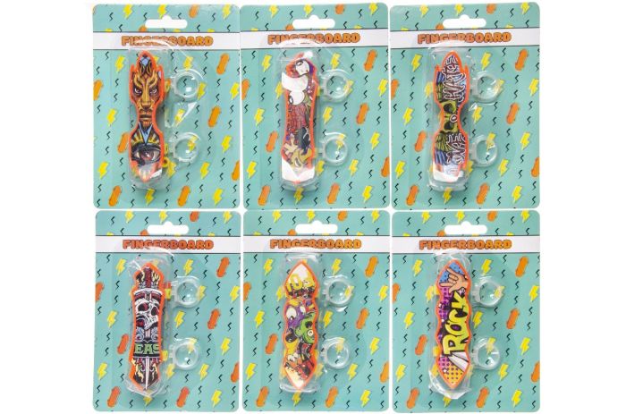 Skateboard miniature sur carte 6 modèles 30 pcs