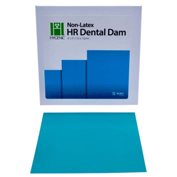 HYGENIC Kofferdam Blätter non latex 150mm x 150mm blaugrün 15 Stk.