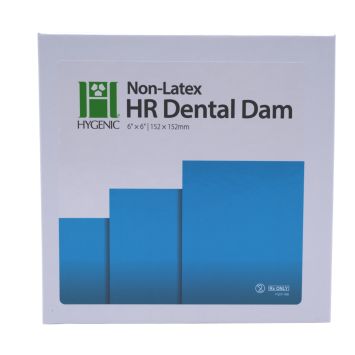 HYGENIC Kofferdam Blätter non latex 150mm x 150mm blaugrün 15 Stk.