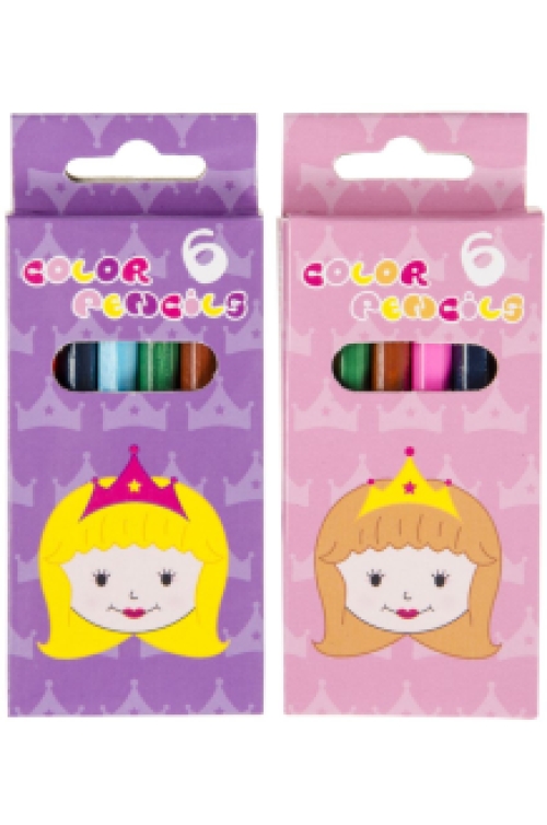 Buntstifte Prinzessin 6 Stück/Box x 24 Schachteln