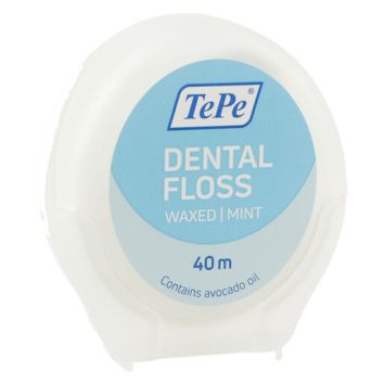TePe Dental Floss Waxed menthe 40 mètres