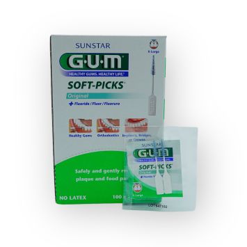 Gum Soft Picks Original fluor XLarge cures-dents - sample box - 100 x 2 pcs