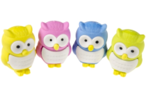 Eule Radiergummi 4 cm 4 Farben