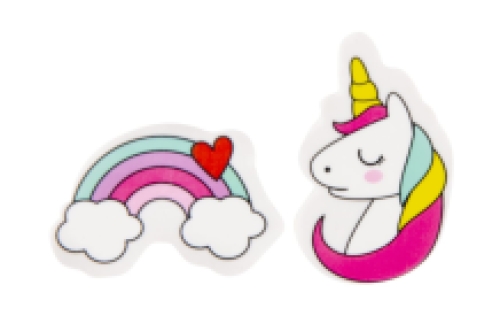 Einhorn und Regenbogen Radiergummi 36 Stück