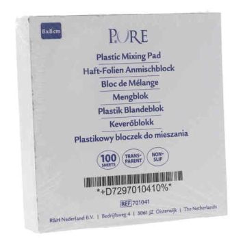 Anmischblock transparent antislip – 8x8cm 100 Blätter