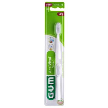 GUM ActiVital Sonic Aufsteckbürsten Weiß