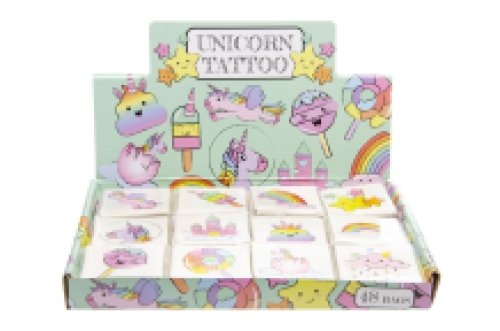 Einhorn tattoo 48 Beutel mit 12 verschiedene Sorten