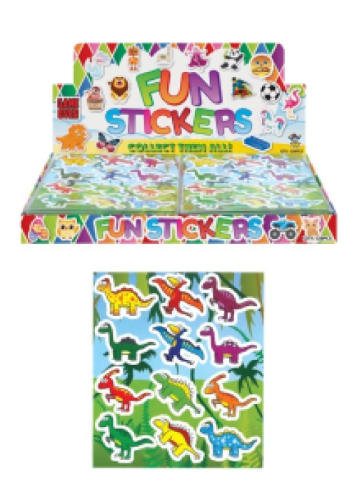 Dino sticker Bogen 10cm x 10 cm 120 Bogen pro Box