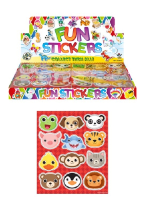 Süße Tiere stickers 12 stickers auf Bogen 10 x11cm120 Bögen/Box