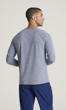 Barco Medical Uniforms Herren-Underscrub Unterhemd langarm Blaugrau
