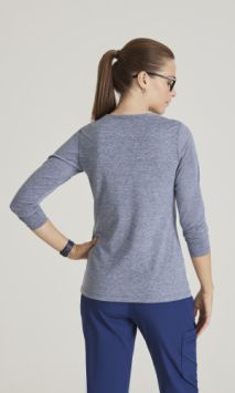 Barco Medical Uniforms Damen-Underscrub Unterhemd langarm Blaugrau