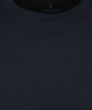 Ragman 2 T-Shirts im Doppelpack mit Rundhalsausschnitt Schwarz