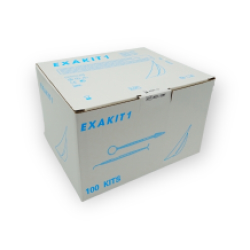 Exakit1 Box mit 100 Sets aus 1 Sonde und 1 Mundspiegel