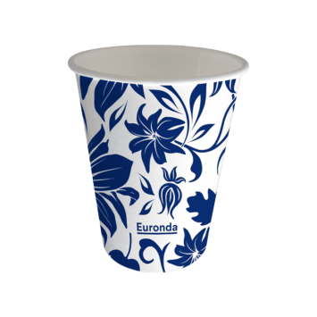 Euronda MonoArt Papier Becher 180 ml Flower Blue pro 1000 Stk.ück