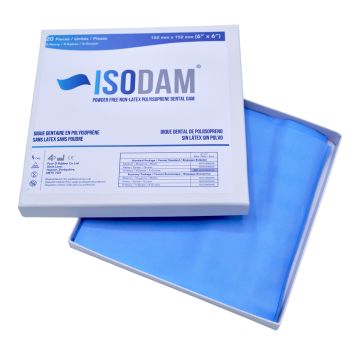 ISODAM Kofferdam Blätter non-latex X Heavy blau 152 x 152 mm 20 Stk.