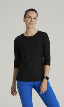 Barco Medical Uniforms Damen-Underscrub Unterhemd langarm Schwarz