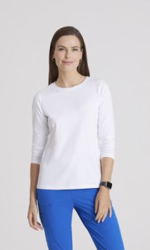 Barco Medical Uniforms Damen-Underscrub Unterhemd langarm Weiß
