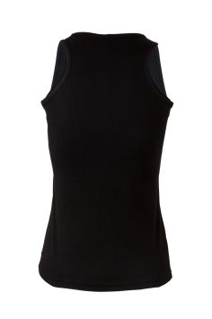 Damen-Tanktop 100 % Baumwolle Schwarz