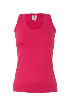 Damen-Tanktop 100 % Baumwolle Fuchsia
