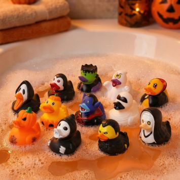 Halloween Entchen mix 24 Stk.
