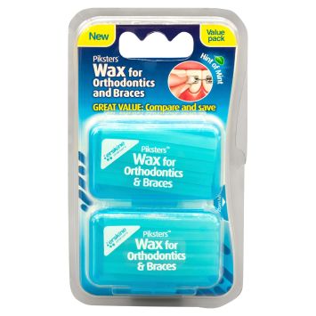 Piksters Orthodontic Wax voor beugeldragers Mint Twinpacks