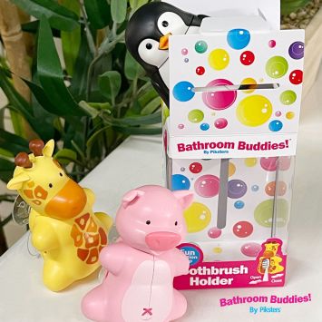 Piksters Bathroom Buddies Zahnbürstenhalter, Set mit 8 Stück