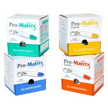 Pro-Matrix Disposable Matrix System 6mm blauw Wide Band 50st