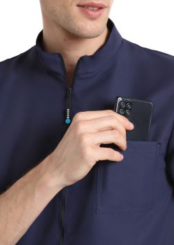 Unisex-Jacke Quick Next aus bügelfreier Mikrofaser Dunkelblau