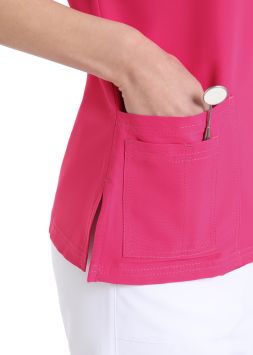 Damen-Tunika Quick Power aus bügelfreier Mikrofaser Pink
