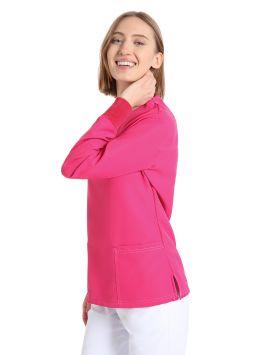 Damen-Tunika Quick Power bügelfrei langarm Pink