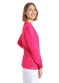 Damen-Tunika Quick Power bügelfrei langarm Pink