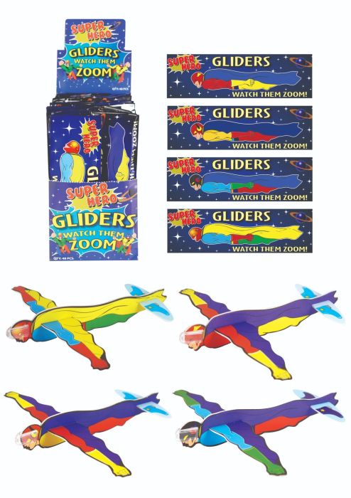 Super Hero Flugset 4 Sorten 48 Stück