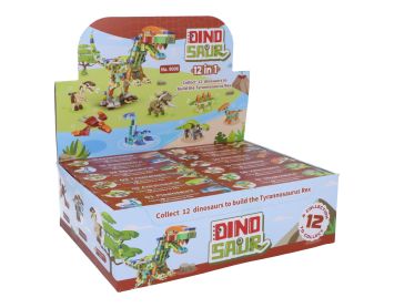 Dinosaurier Steine Bauset 12 Sorten/display