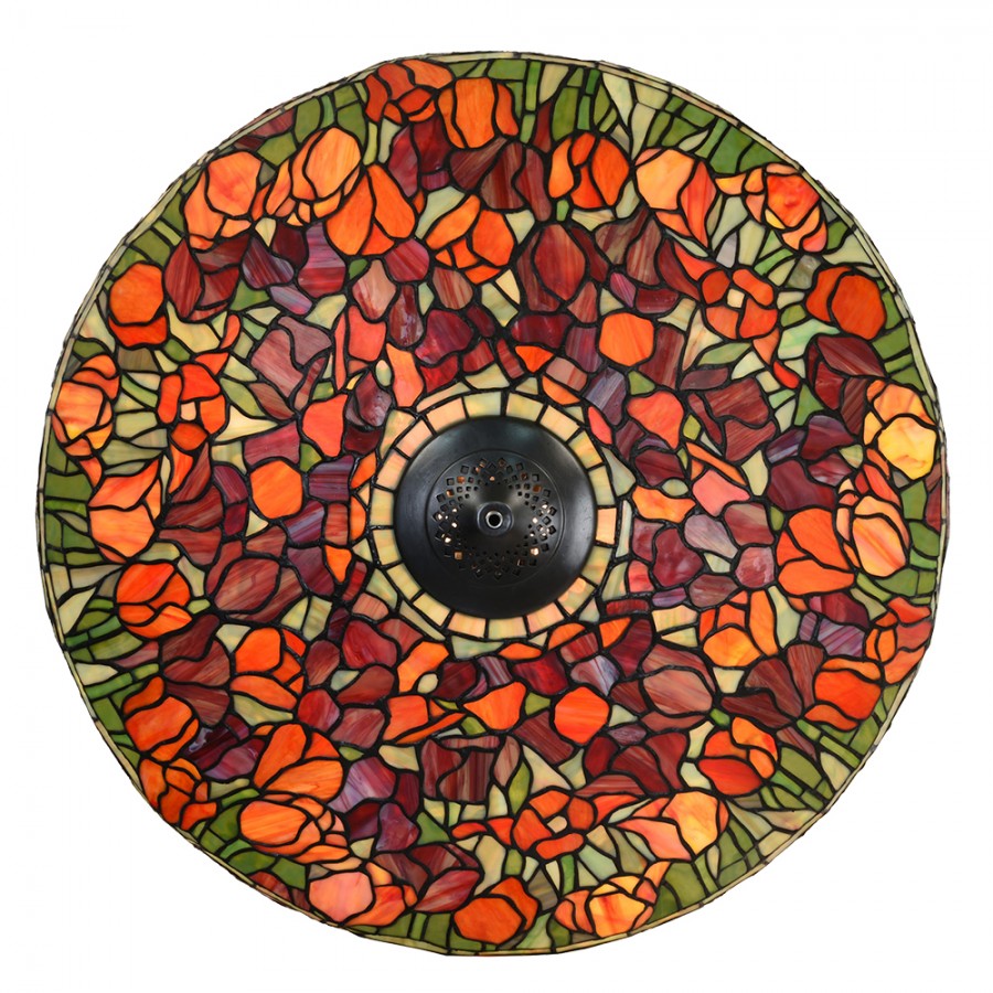 Tiffany Vloerlamp 6041 Ø 56x165 cm Groen Oranje Glas Tulpen