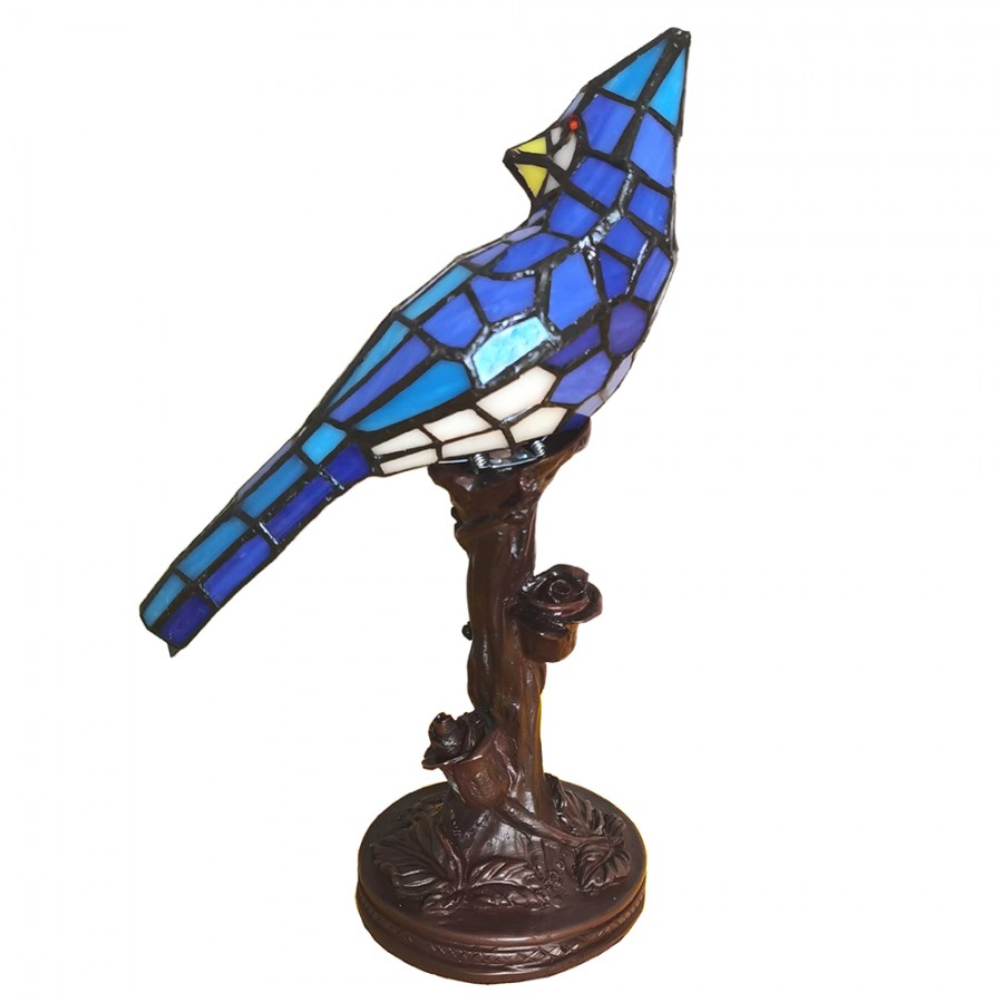 Tiffany Tafellamp Beige Vogel 6102BL