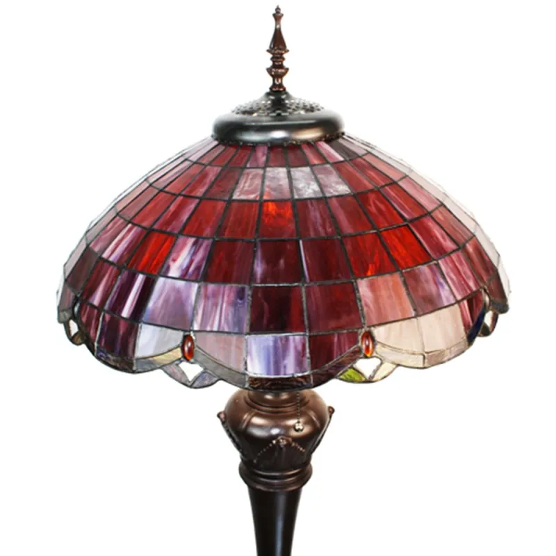 Tiffany Vloerlamp 6291 - 166 cm Rood Glas Kunststof