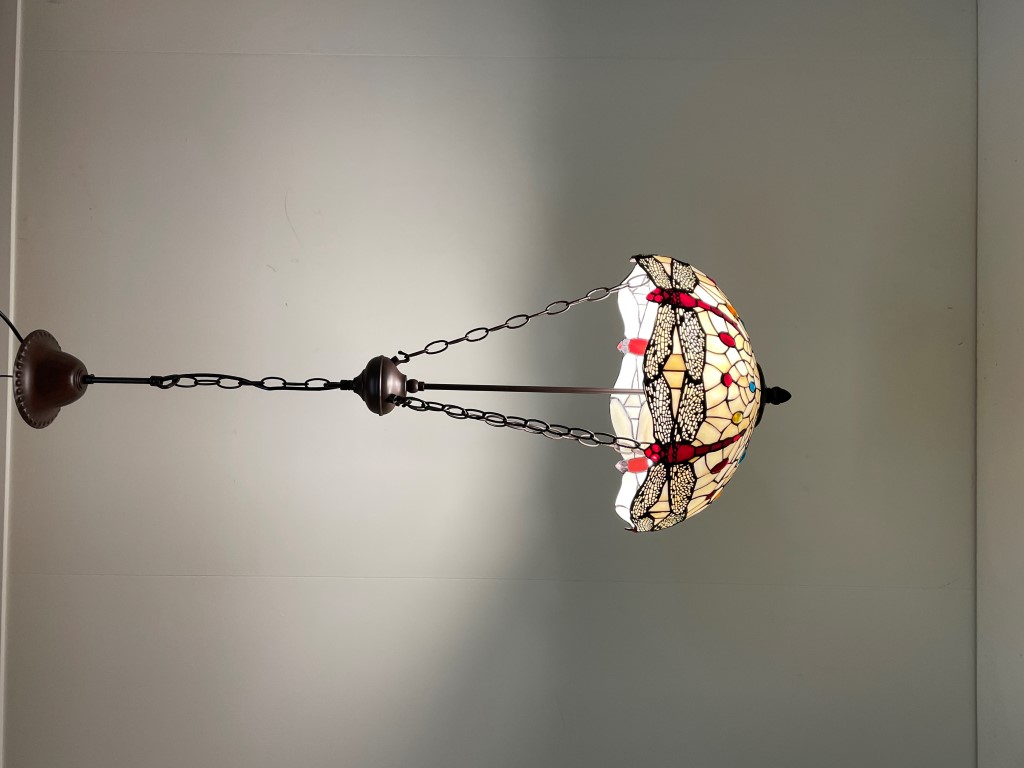 Tiffany hanglamp Ø 40cm Dragonfly Beige 8842