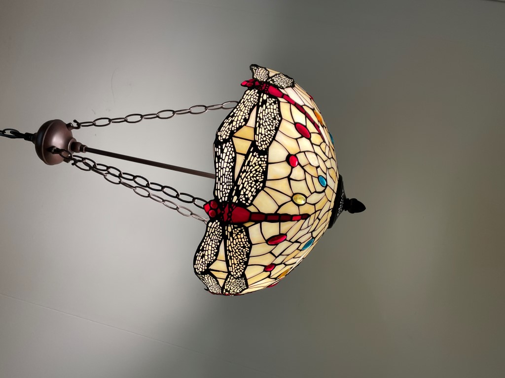 Tiffany hanglamp Ø 40cm Dragonfly Beige 8842