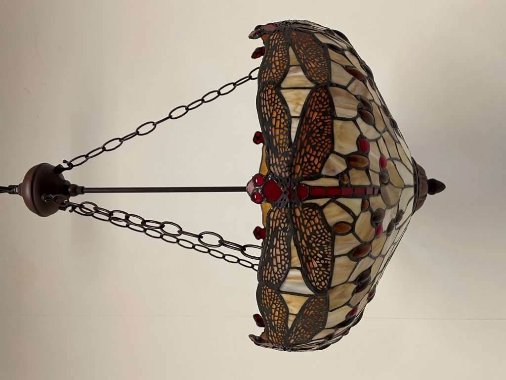 Tiffany hanglamp Ø 49cm Beige Dragonfly 8842