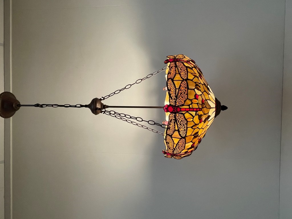 Tiffany hanglamp Ø 49cm Beige Dragonfly 8842