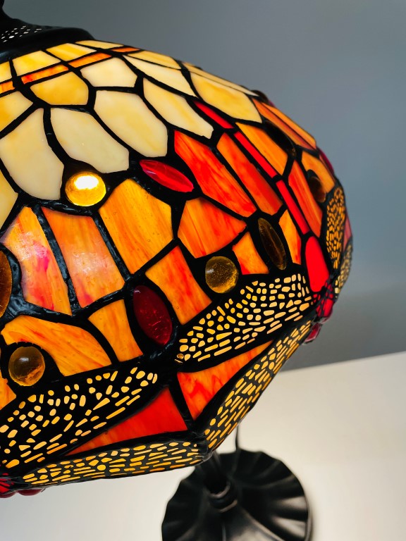 Tiffany tafellamp Orange Butterfly
