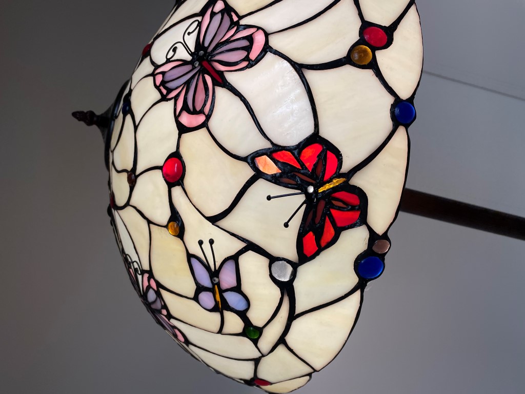 Tiffany vloerlamp Papillon 50 Straight