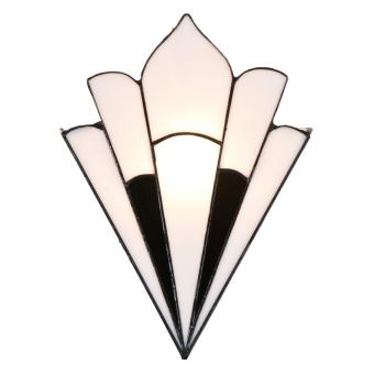 Wandlamp Tiffany 6122 - 36x3x21 cm Wit Glas