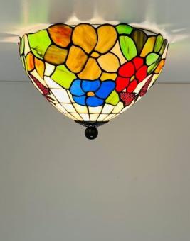 Tiffany Plafondlamp Ø25cm Papilio - 80