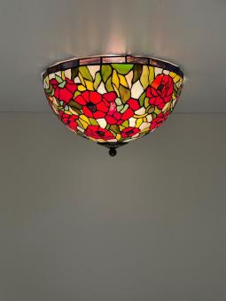 Tiffany plafondlamp Rosas 40 - 80