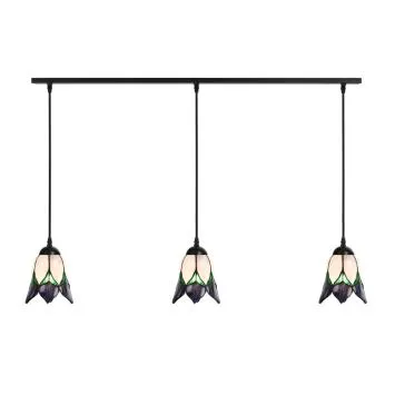 3 x Tiffany Lovely Flower Purple aan plafondbalk
