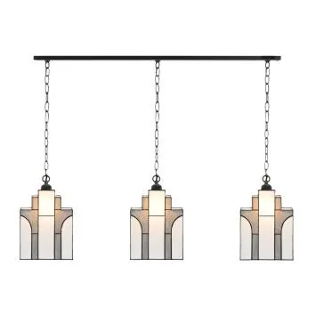 3 x Tiffany New York Sky Line met ketting aan plafondbalk